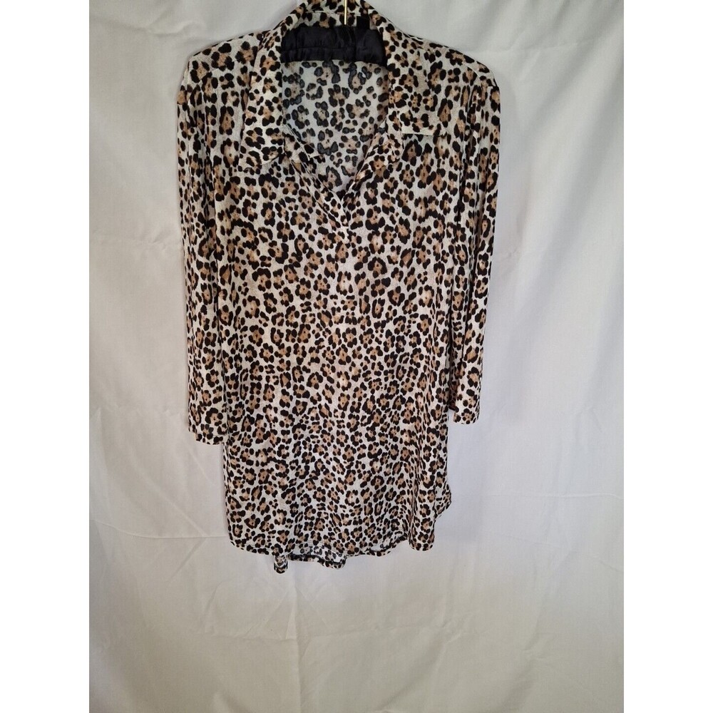 ATTITUDES BY RENEE Women's Animal Print Beige Midi Dress Size M (1457) - Picture 12 of 12